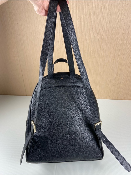 Kate Spade Small Black Pebbled Leather Backpack Gold Hardware EUC main image 8